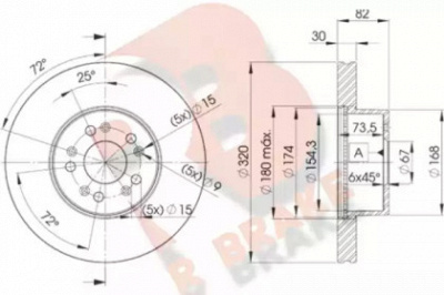 R BRAKE 78rbd20912 -  Тормозной диск